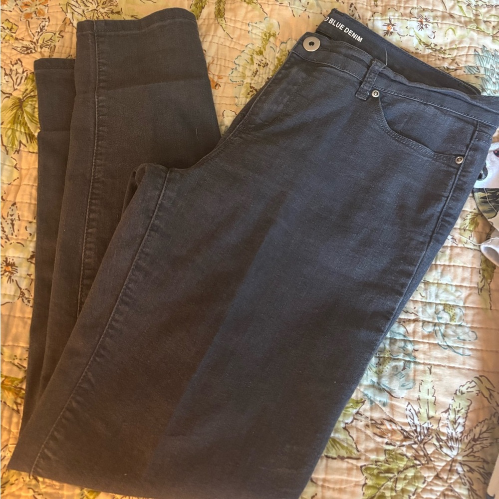 Red Blue Denim Women's Black Jeans